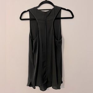 Black Silk Racerback Tank Banana Republic
